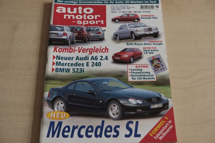Deckblatt Auto Motor und Sport (06/1998)